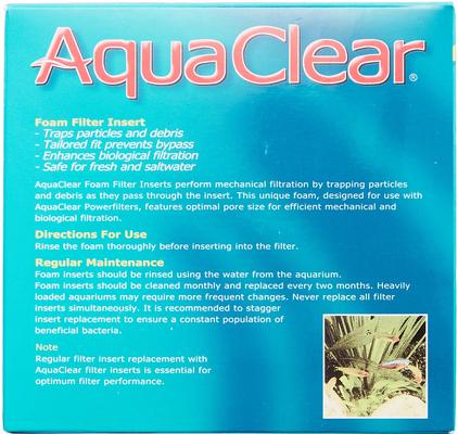 Show full view: AquaClear Foam Filter Insert, Size 50, 3 count slide 2 of 3