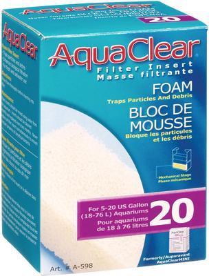 Show full view: AquaClear Mini Foam Filter Insert, Size 20 slide 1 of 4