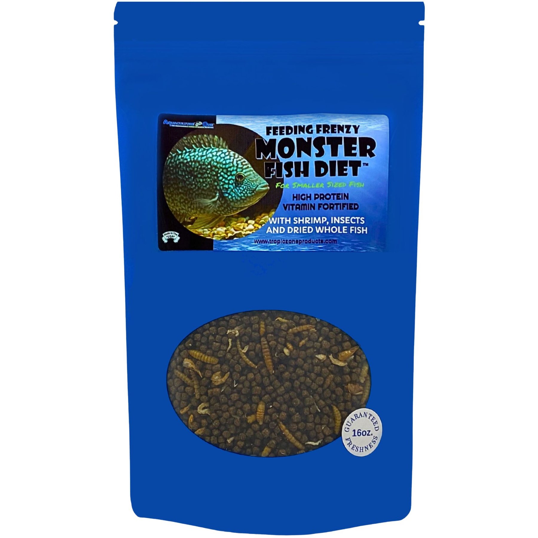 Aquaculture-One Feeding Frenzy Monster Fish Diet for Small Fish, 16-oz bag