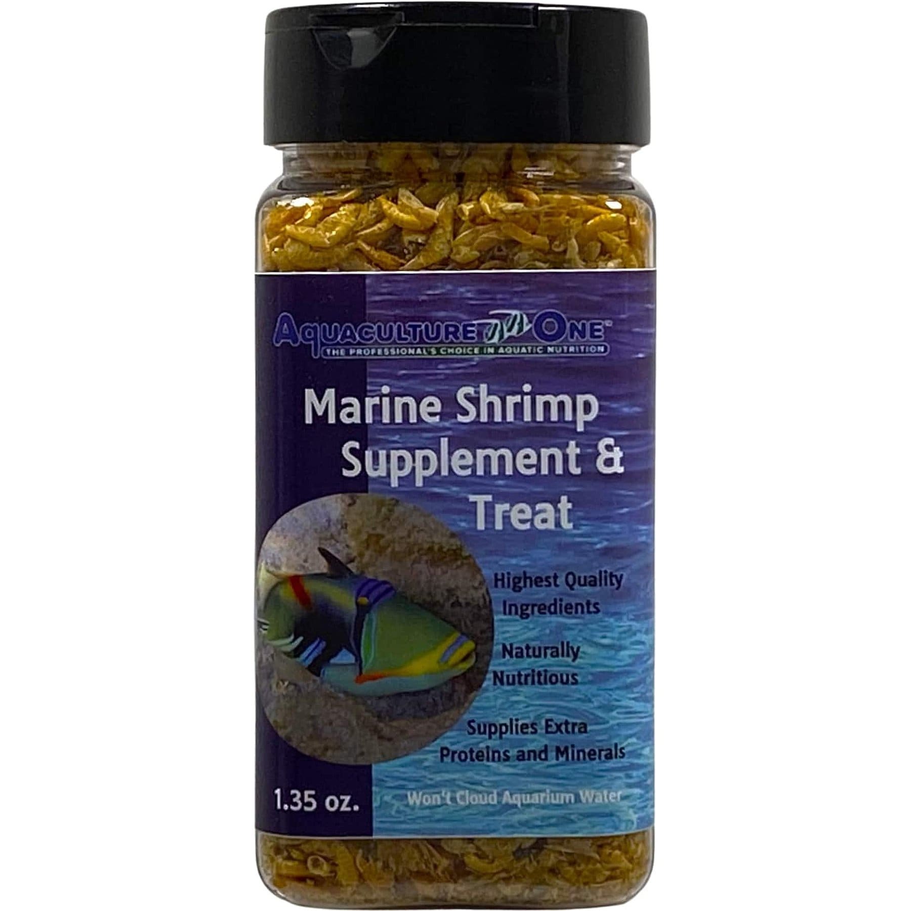 Aquaculture-One Marine Dried Shrimp Fish Treats, 1.35-oz bottle