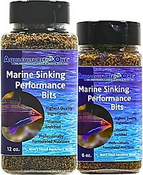 Aquaculture-One Marine Sinking Performance Bits Fish Food, 6-oz bottle