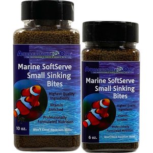Aquaculture-One Marine SoftServe Small Sinking Bites Fish Food, 6-oz bottle
