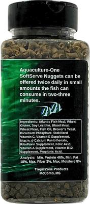 Show full view: Aquaculture-One SoftServe Freshwater Large Nugget Fish Food, 10-oz bottle slide 4 of 5