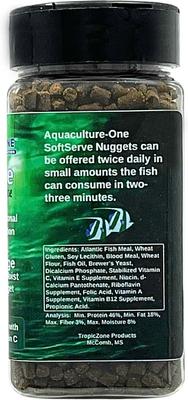 Show full view: Aquaculture-One SoftServe Freshwater Large Nugget Fish Food, 6-oz bottle slide 4 of 5
