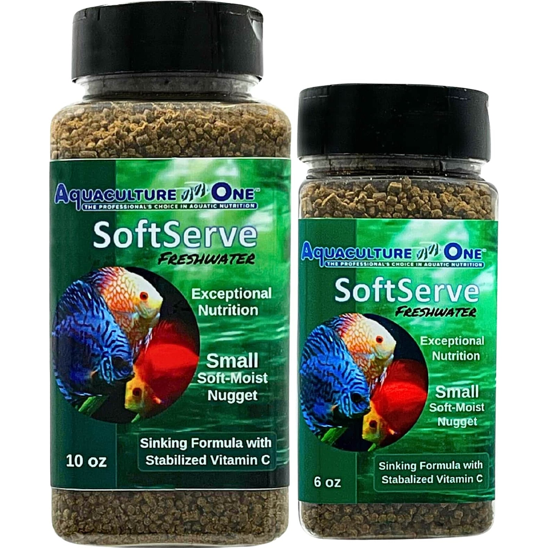 Aquaculture-One SoftServe Freshwater Small Nugget Fish Food, 6-oz bottle