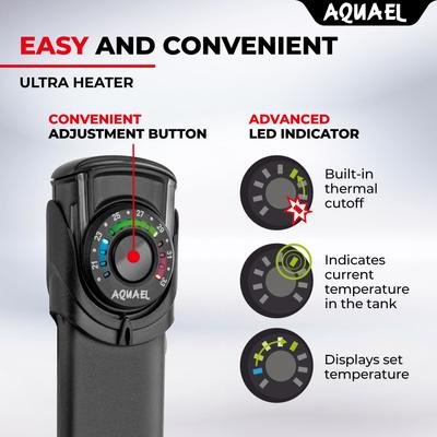 Show full view: Aquael Ultra 25W Aquarium Heater slide 3 of 6