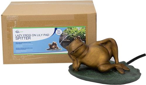 Show full view: Aquascape Lazy Frog on Lily Pad Spitter Fish Aquarium Ornament slide 4 of 4