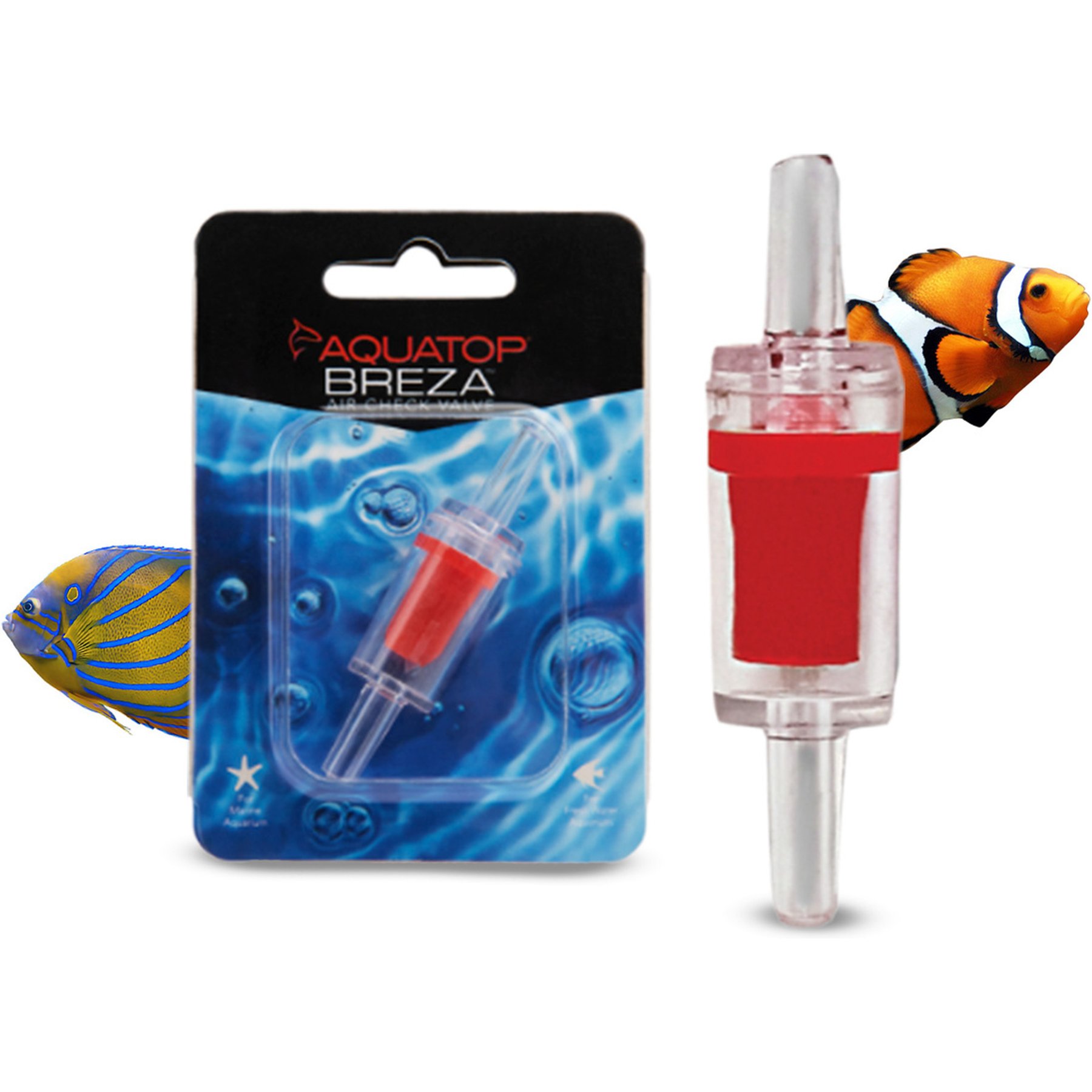 Aquatop Aquarium Air Check Valve, Red/White, 2-in