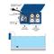 Show in main carousel: Aquatop BREZA Battery Powered 2.5-L/min Air Pump with AC Power Failure Sensor, Blue/Black slide 4 of 6