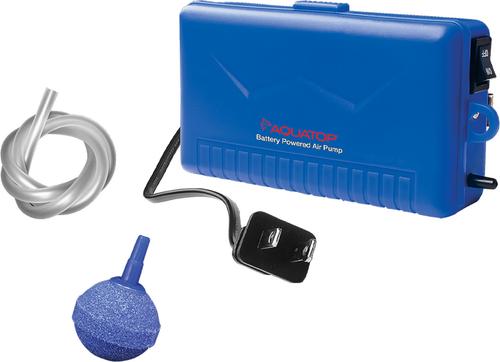 Show full view: Aquatop BREZA Battery Powered 2.5-L/min Air Pump with AC Power Failure Sensor, Blue/Black slide 3 of 6