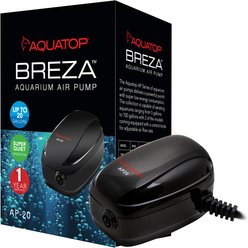 Aquatop Breza Single Outlet Air Pump,Black, 20-gal
