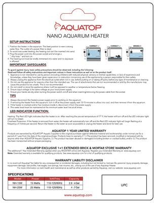 Show full view: Aquatop Nano Aquarium Thermostat Heater, 15-watt slide 5 of 9