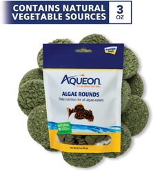 Aqueon Algae Rounds Bottom Feeder Fish Food, 3-oz bag slide 2 of 5