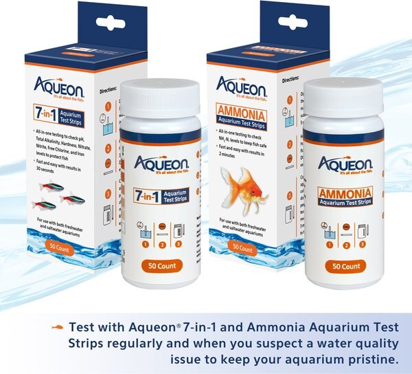 Aqueon Ammonia Aquarium Test Strips, 50 count
