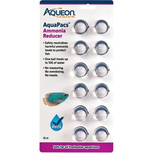 Aqueon AquaPacs Aquarium Ammonia Reducer, 12 pack, 10-gal