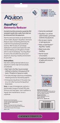 Show full view: Aqueon AquaPacs Aquarium Ammonia Reducer, 12 pack, 10-gal slide 9 of 11