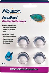 Aqueon AquaPacs Aquarium Ammonia Reducer, 4 pack, 10-gal