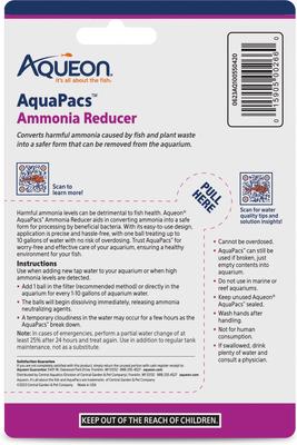 Show full view: Aqueon AquaPacs Aquarium Ammonia Reducer, 4 pack, 10-gal slide 9 of 11