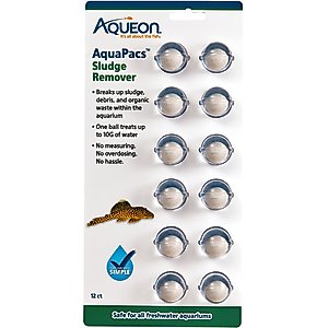Aqueon AquaPacs Aquarium Sludge Remover, 12 pack, 10-gal