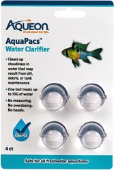 Aqueon AquaPacs Aquarium Water Clarifier, 4 pack, 10-gal