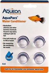Aqueon AquaPacs Aquarium Water Conditioner, 4 pack, 10-gal