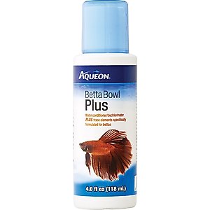 Aqueon Betta Bowl Plus Water Conditioner, 4-fl oz bottle