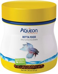 Aqueon Betta Fish Food Floating Pellets, 0.95-oz jar