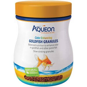 Aqueon Color Enhancing Goldfish Granules Fish Food, 3-oz jar