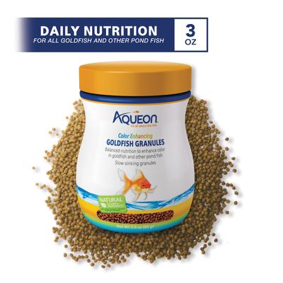 Show full view: Aqueon Color Enhancing Goldfish Granules Fish Food, 3-oz jar slide 2 of 7