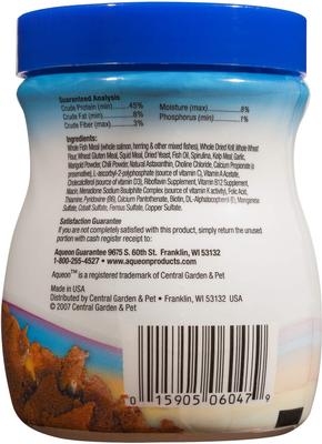 Show full view: Aqueon Color Enhancing Marine Flakes Fish Food, 1.02-oz jar slide 3 of 8