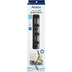 Aqueon Flexible LED Aquarium Bubble Wand, Blue, 14-in