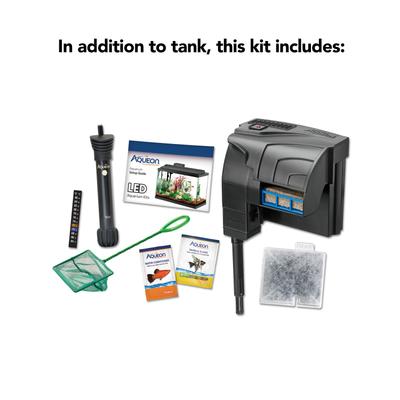 Show full view: Aqueon LED Fish Aquarium Starter Kit, 10-gal slide 3 of 11