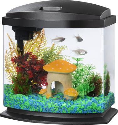 Show full view: Aqueon LED MiniBow SmartClean Fish Aquarium Kit, Black, 2.5-gal slide 3 of 11
