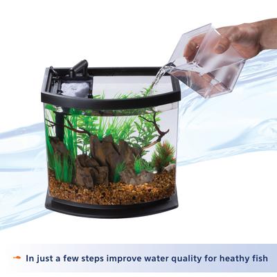 Show full view: Aqueon LED MiniBow SmartClean Fish Aquarium Kit, Black, 2.5-gal slide 7 of 11