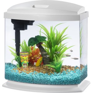 Aqueon LED MiniBow SmartClean Fish Aquarium Kit, White, 2.5-gal