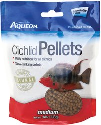 Aqueon Cichlid Pellet Food, Medium, 4-oz jar
