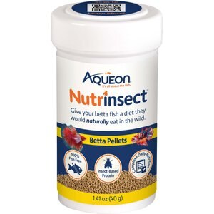 Aqueon Nutrinsect Fish-Free Fish Food Betta Pellets, 1.41-oz