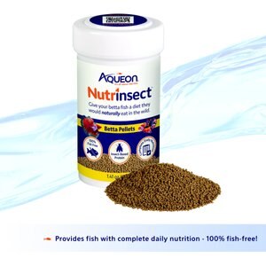 Aqueon Nutrinsect Fish-Free Fish Food Betta Pellets, 1.41-oz