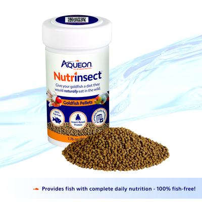 Show full view: Aqueon Nutrinsect Fish-Free Fish Food Goldfish Pellets, 1.76-oz slide 2 of 9
