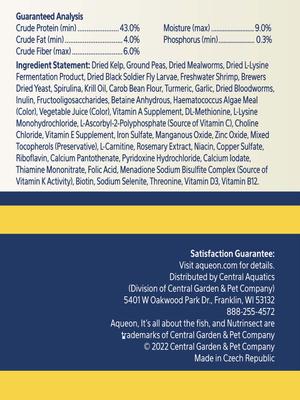 Show full view: Aqueon Nutrinsect Fish-Free Fish Food Tropical Pellets, 1.76-oz slide 7 of 9