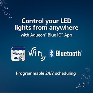 Aqueon OptiBright SMART LED Light Fixture, Black, 18 to 24-in