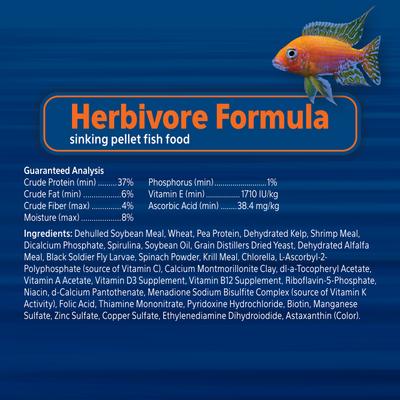 Show full view: Aqueon PRO Sinking Pellet Fish Food, Herbivore, 5-oz slide 3 of 8