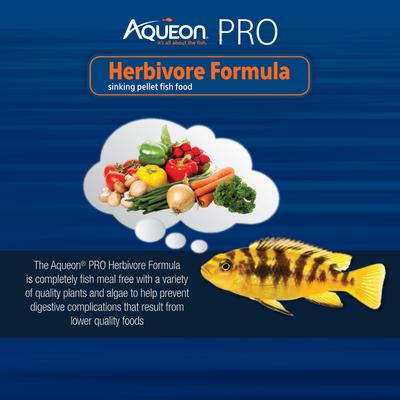 Show full view: Aqueon PRO Sinking Pellet Fish Food, Herbivore, 5-oz slide 4 of 8