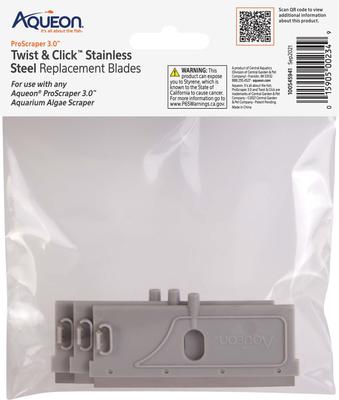 Show full view: Aqueon ProScraper 3.0 Twist & Click Stainless Steel Replacement Blades slide 2 of 7