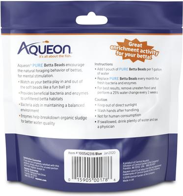 Show full view: Aqueon PURE Betta Beads Aquarium Water Care, 8.8-oz bag, Blue slide 8 of 12