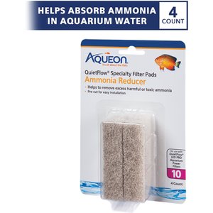 Aqueon QuietFlow 10 Ammonia Reducing Specialty Filter Pad, 4 count