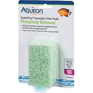 Aqueon QuietFlow 10 Phosphate Reducing Specialty Filter Pad, 4 count