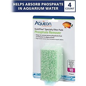 Aqueon QuietFlow 10 Phosphate Reducing Specialty Filter Pad, 4 count
