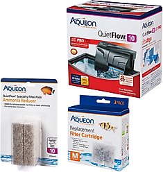 Aqueon QuietFlow 10 Series Aquarium Filter Kit