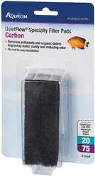 Aqueon QuietFlow 20/75 Carbon Reducing Specialty Aquarium Filter Pads, 2 count